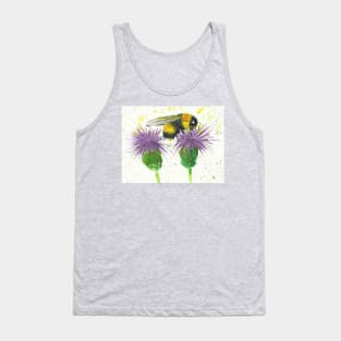 Bumble bee and Thistles Tank Top